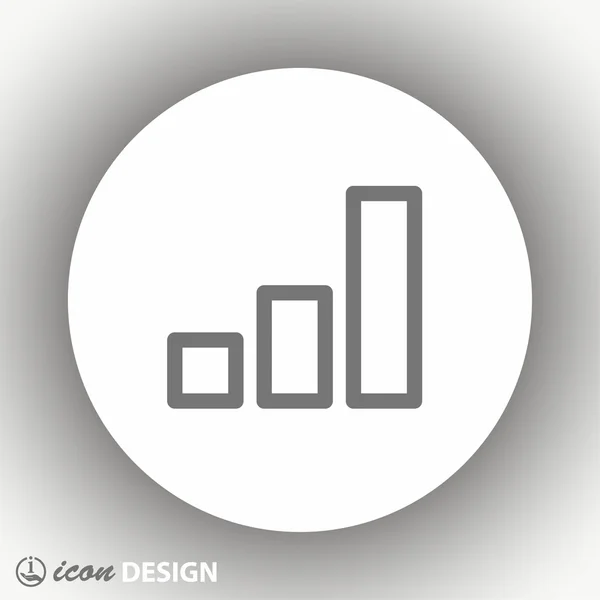 Pictograma do ícone gráfico — Vetor de Stock