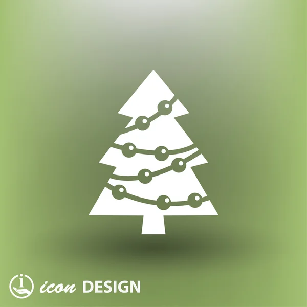 Pictograful copacului de Crăciun — Vector de stoc