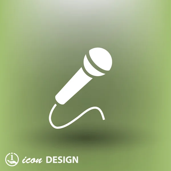 Mikrofon ikon illusztráció — Stock Vector