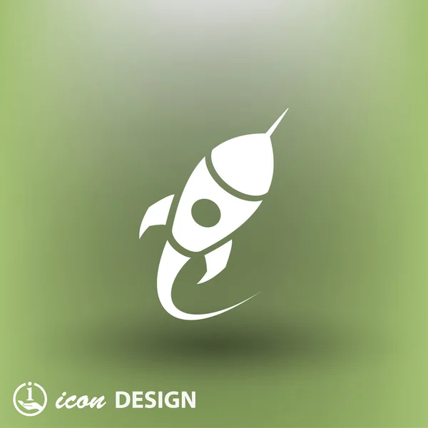 Obrázek ikony raketa — Stockový vektor
