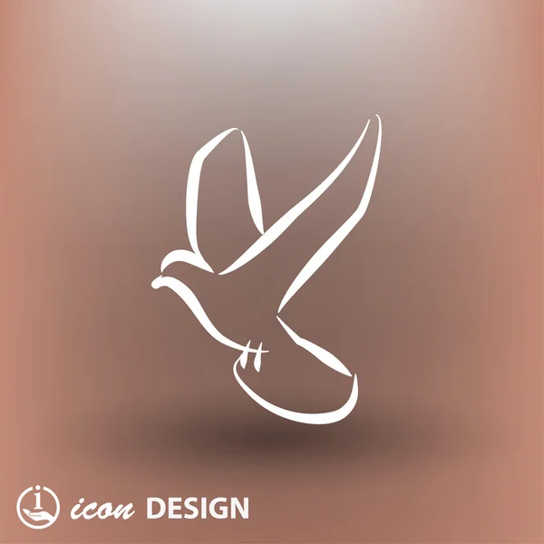 Pictograph voor vogel icon — Stockvector