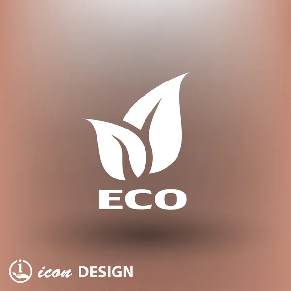 Pictograph of eco icon — Stock Vector