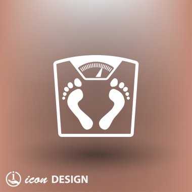 ayak izleri ile banyo Baskülü