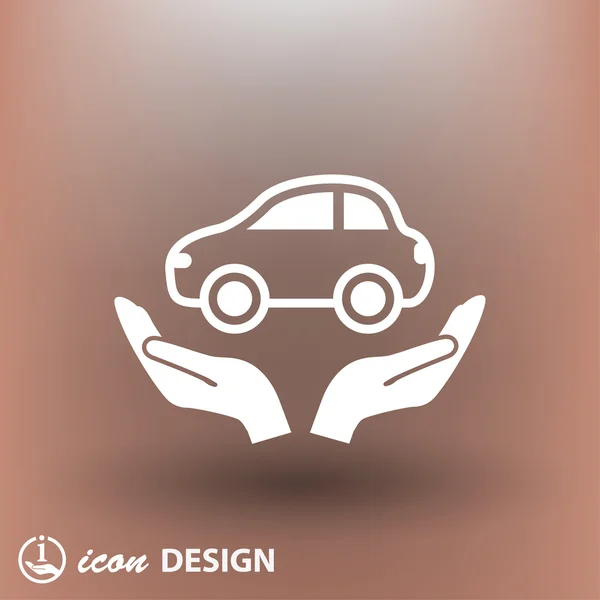 Pictografía del icono del coche — Vector de stock