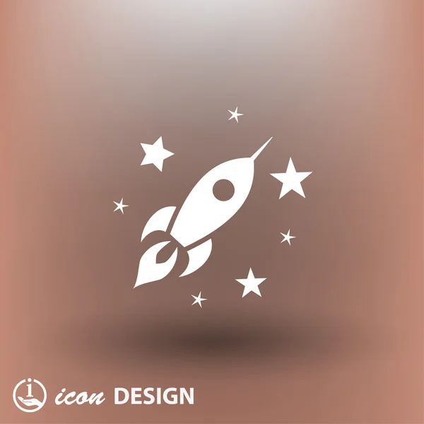 Rocket icon  illustration — Stock Vector