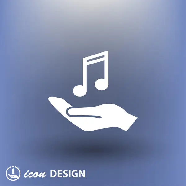Pictogramme de l'icône musicale — Image vectorielle