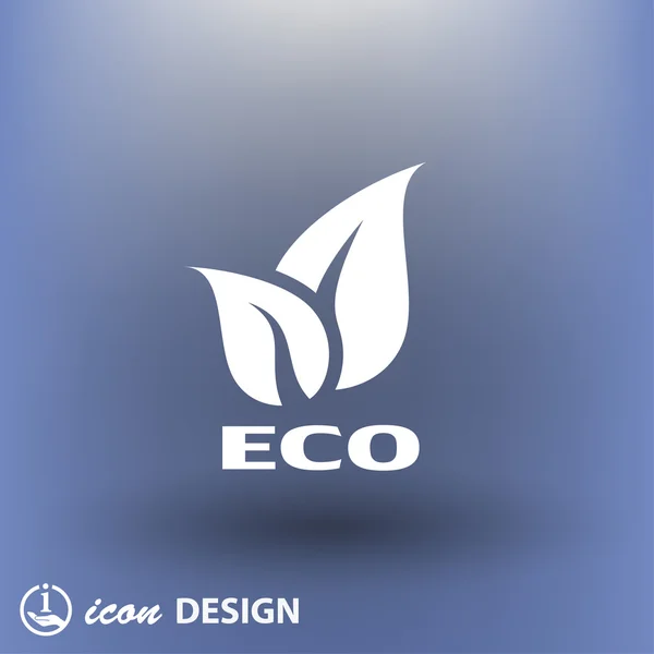 Pictograph of eco icon — Stock Vector