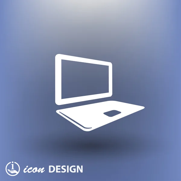 Pictogramme de l'icône de l'ordinateur — Image vectorielle