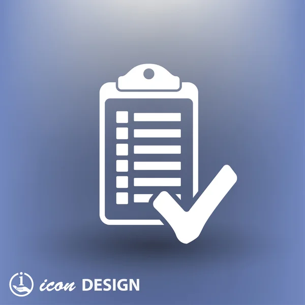 Pictograph av checklista ikonen — Stock vektor