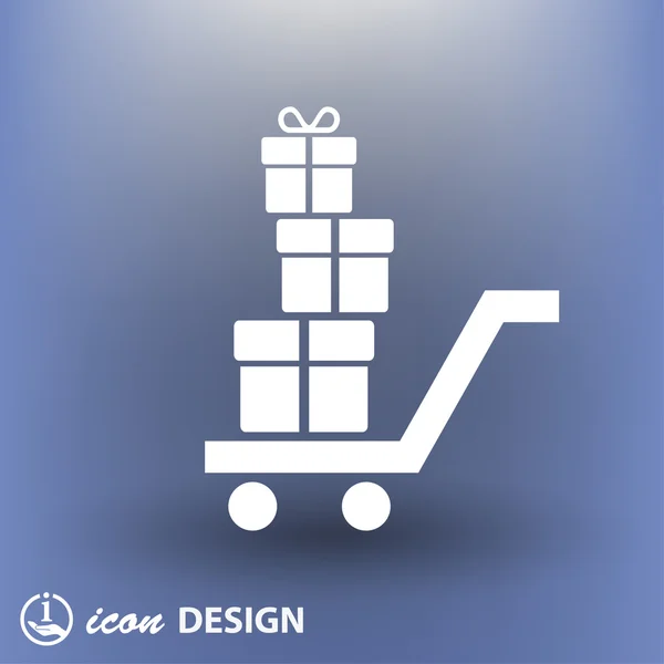 Pictogramme de l'icône cadeaux — Image vectorielle