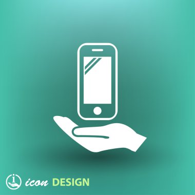 El ile hareket eden telefon simgesi