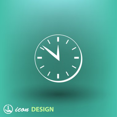 Saat düz tasarım simgesi
