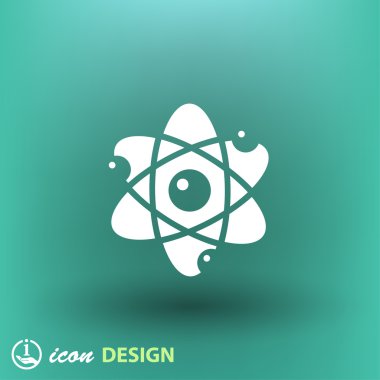 Atom düz tasarım simgesi 