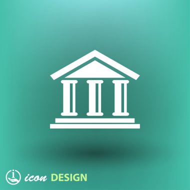 Banka düz tasarım simgesi 