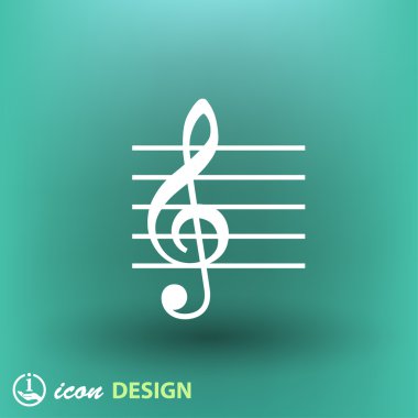 Müzik anahtar düz tasarım simgesi