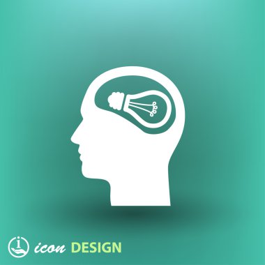 Ampul kavramı düz tasarım simgesi