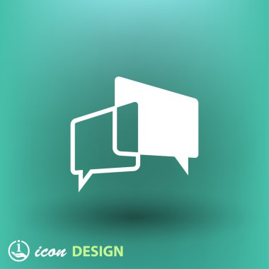 İleti veya sohbet düz tasarım simgesi