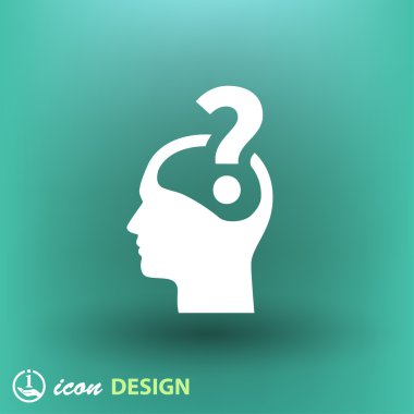 soru işareti ve adam simgesi