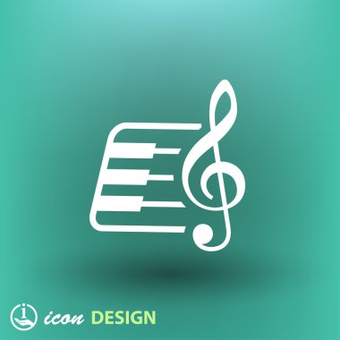 müzik anahtar ve klavye simgesi