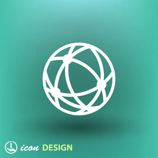 Wereldbol platte ontwerp icoon — Stockvector