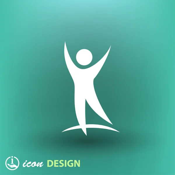 Plochý design ikony úspěch lidí — Stockový vektor