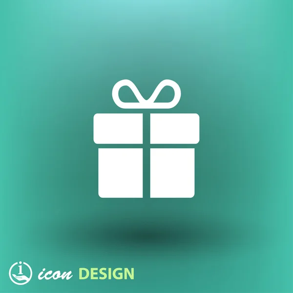 Icona di design piatto regalo — Vettoriale Stock