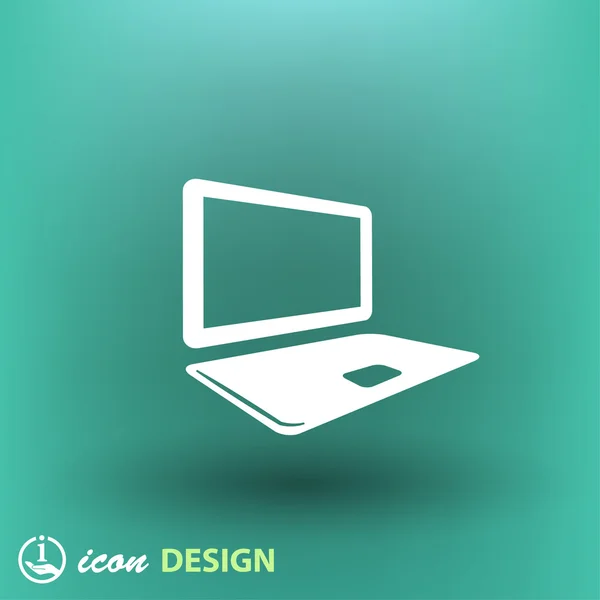 Computer flache Design-Ikone — Stockvektor