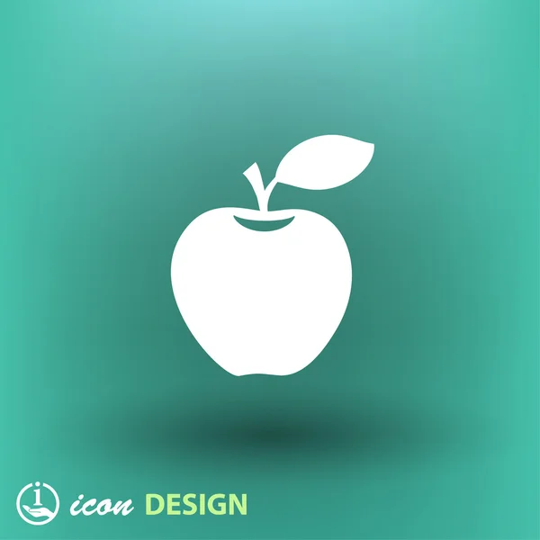 Ícone de design plano da Apple —  Vetores de Stock
