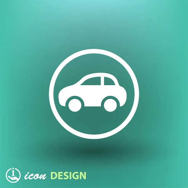 Carro ícone de design plano — Vetor de Stock