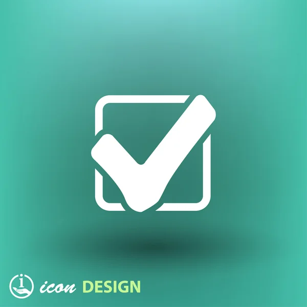 Check mark flat design icon — Stock Vector