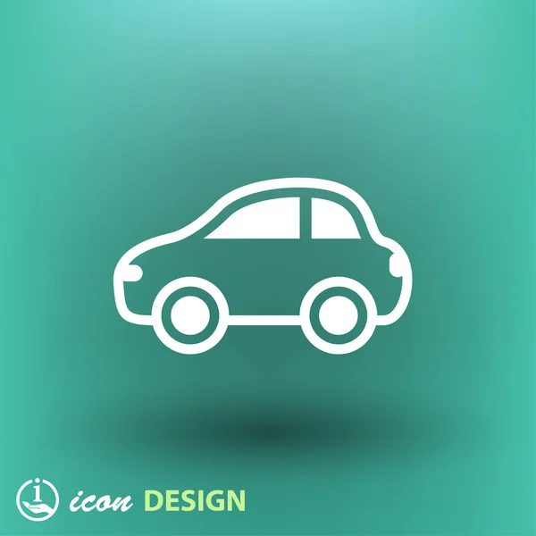 Car flat design icon — Stock Vector