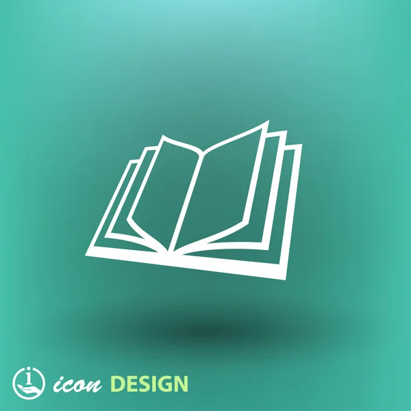 Platte ontwerp boekpictogram — Stockvector