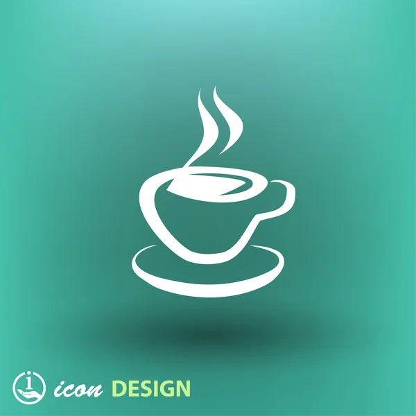 Cup flat design icon — Stock Vector