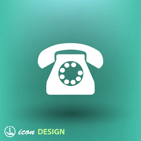 Phone flat design icon — Stock Vector