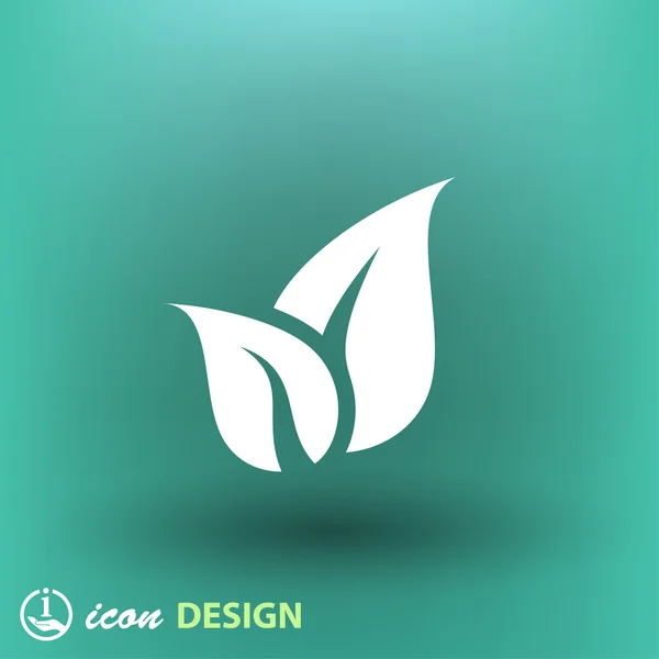 Eco icono de diseño plano — Vector de stock