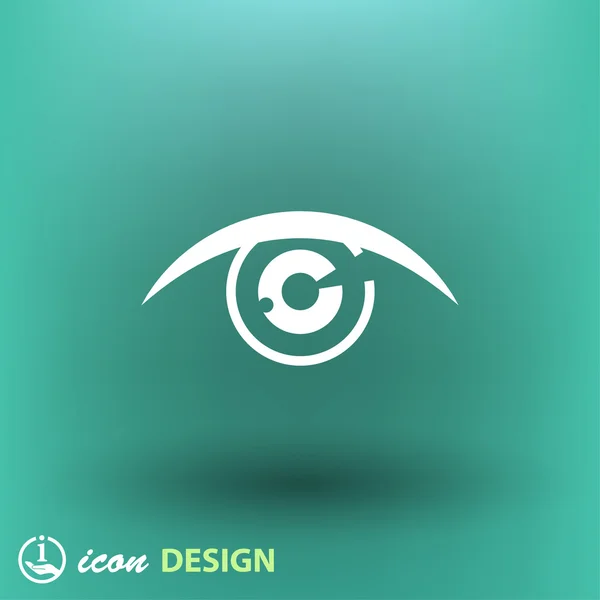 Ögonikonen platt design — Stock vektor