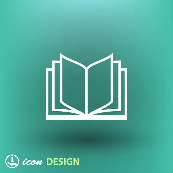 Kitap düz tasarım simgesi — Stok Vektör