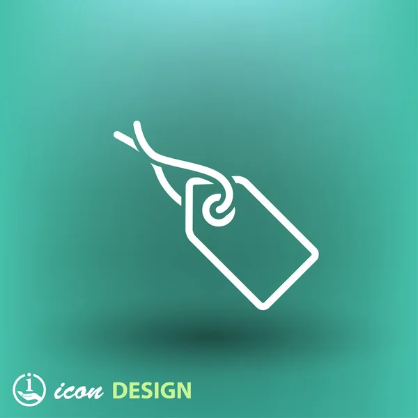 Tag flat design icon — Stock Vector