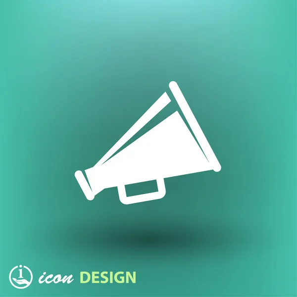 Megaphone flat design icon — Stock Vector