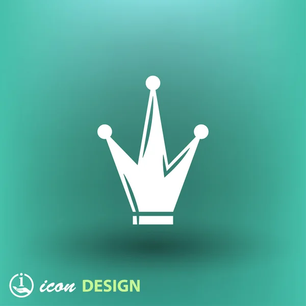 Corona icono de diseño plano — Vector de stock