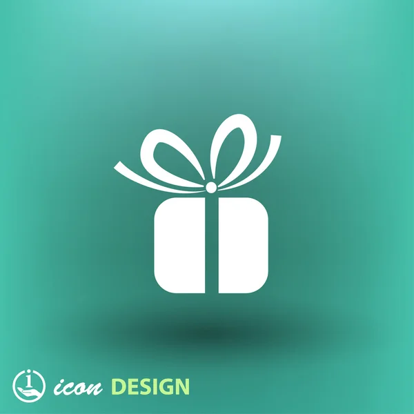 Icono de diseño plano de regalo — Archivo Imágenes Vectoriales