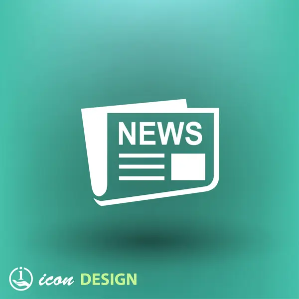 Noticias Icono de diseño plano — Vector de stock