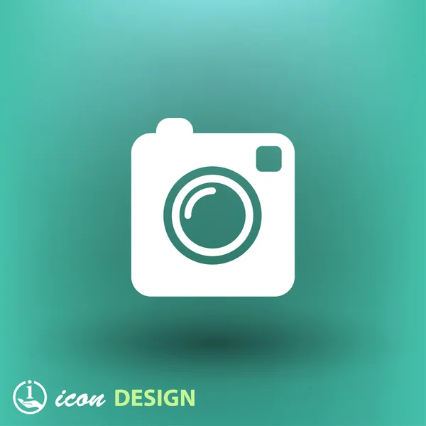 Camera flat design icon — Stock Vector
