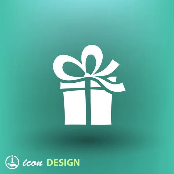Icona di design piatto regalo — Vettoriale Stock
