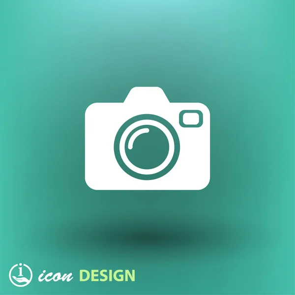 Camera flat design icon — Stock Vector