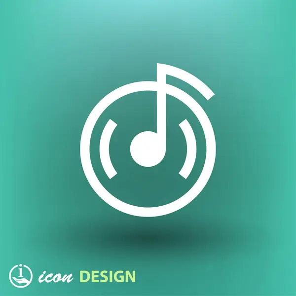 Plochý design ikonu Hudba — Stockový vektor