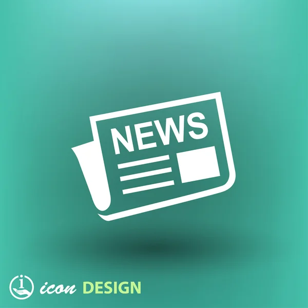 Noticias Icono de diseño plano — Vector de stock