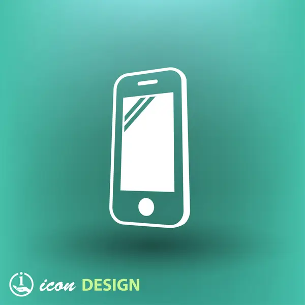 Mobiele telefoon platte ontwerp pictogram — Stockvector
