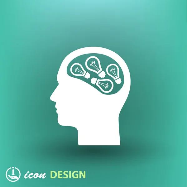 Bulb concept flat design icon — Stock Vector