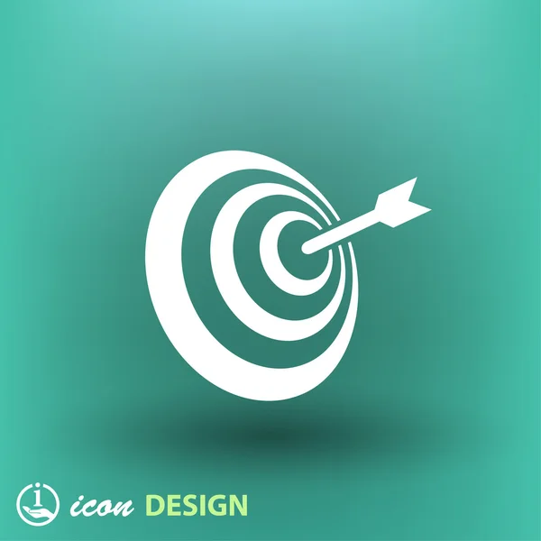 Target flat design icon — Stock Vector
